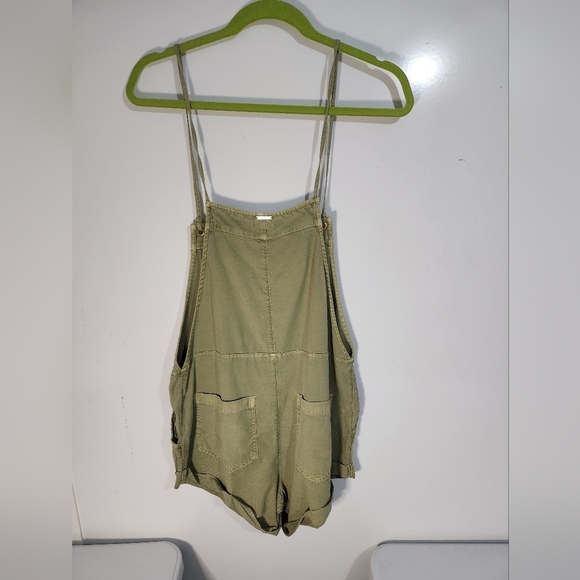 Billabong Green Denim Overalls/Romper, Size Medium - Picture 5 of 8